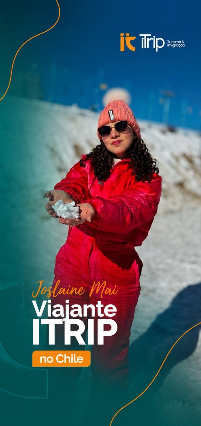 Joslaine Mai, viajante iTrip, na neve no Chile